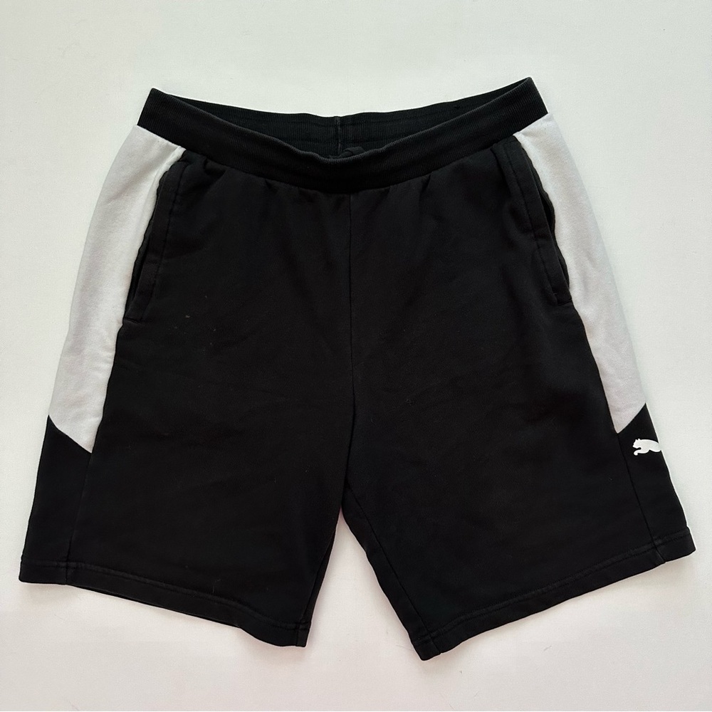 Puma Black Logo Athletic Shorts Size L Men